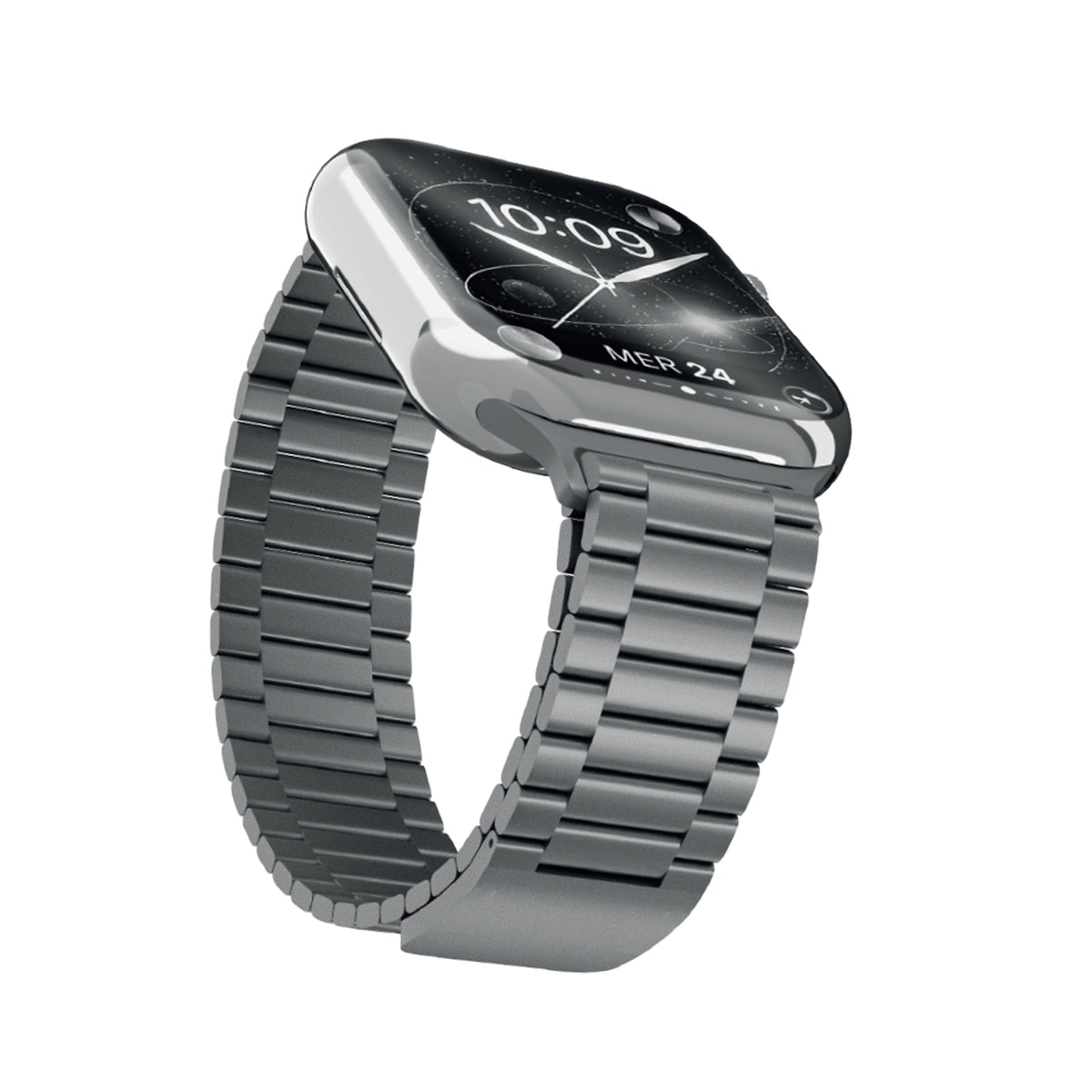 Bracelet de remplacement Matrix en acier inoxydable avec fermeture magnétique pour Apple Watch 38/40/41/42 mm