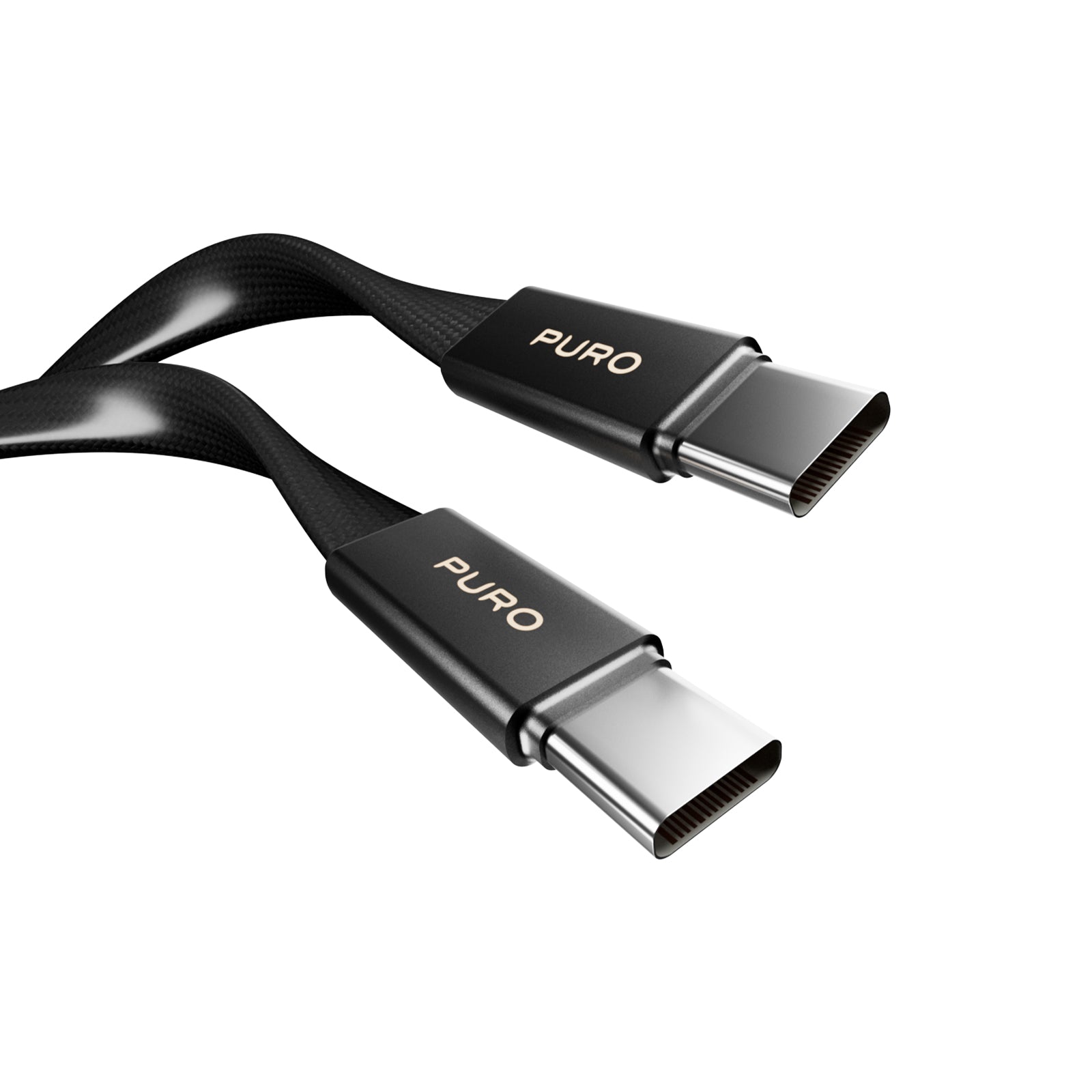 Cavo slim in tessuto intrecciato, da USB-C 2.0 a USB-C 2.0, 1m