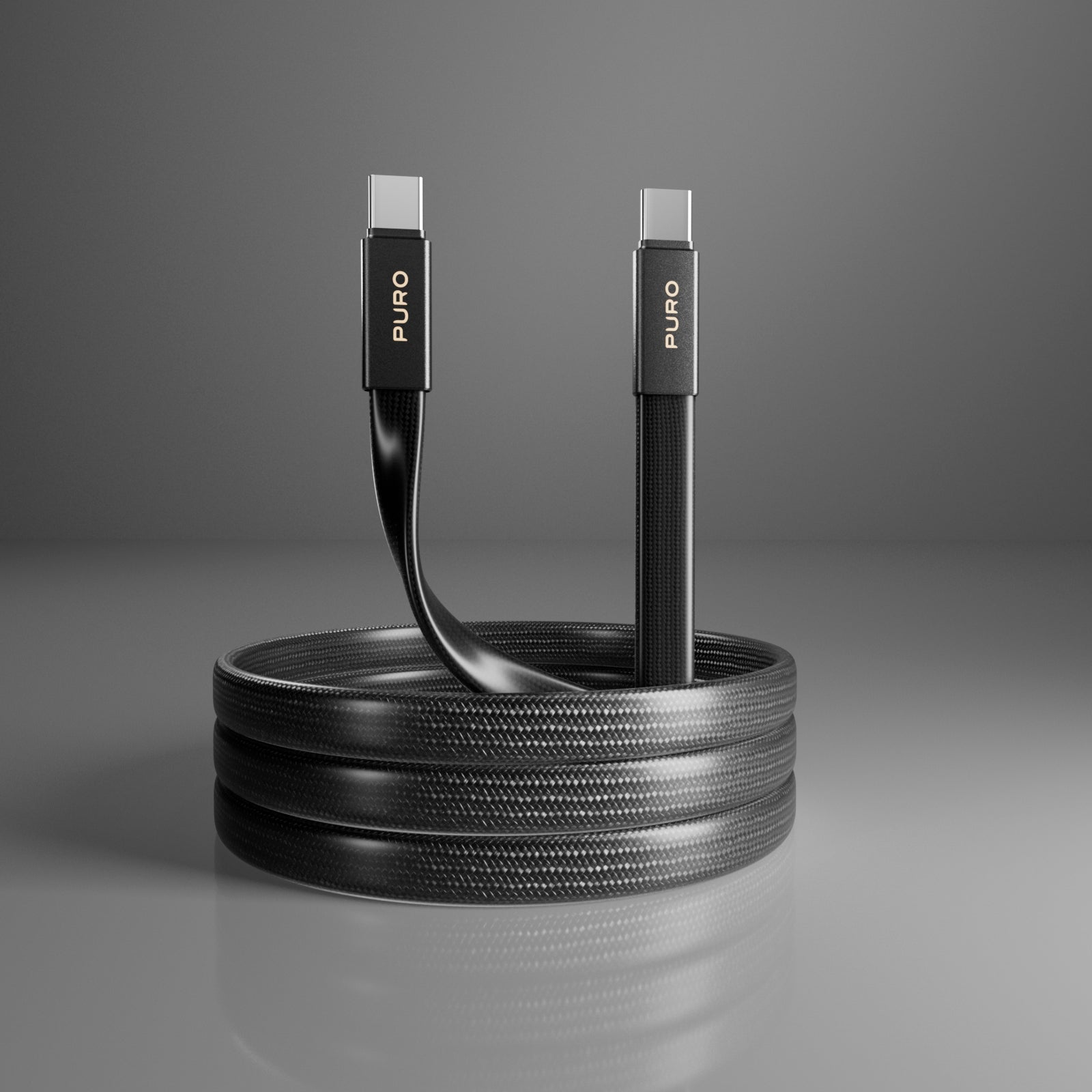 Cavo slim in tessuto intrecciato, da USB-C 2.0 a USB-C 2.0, 1m
