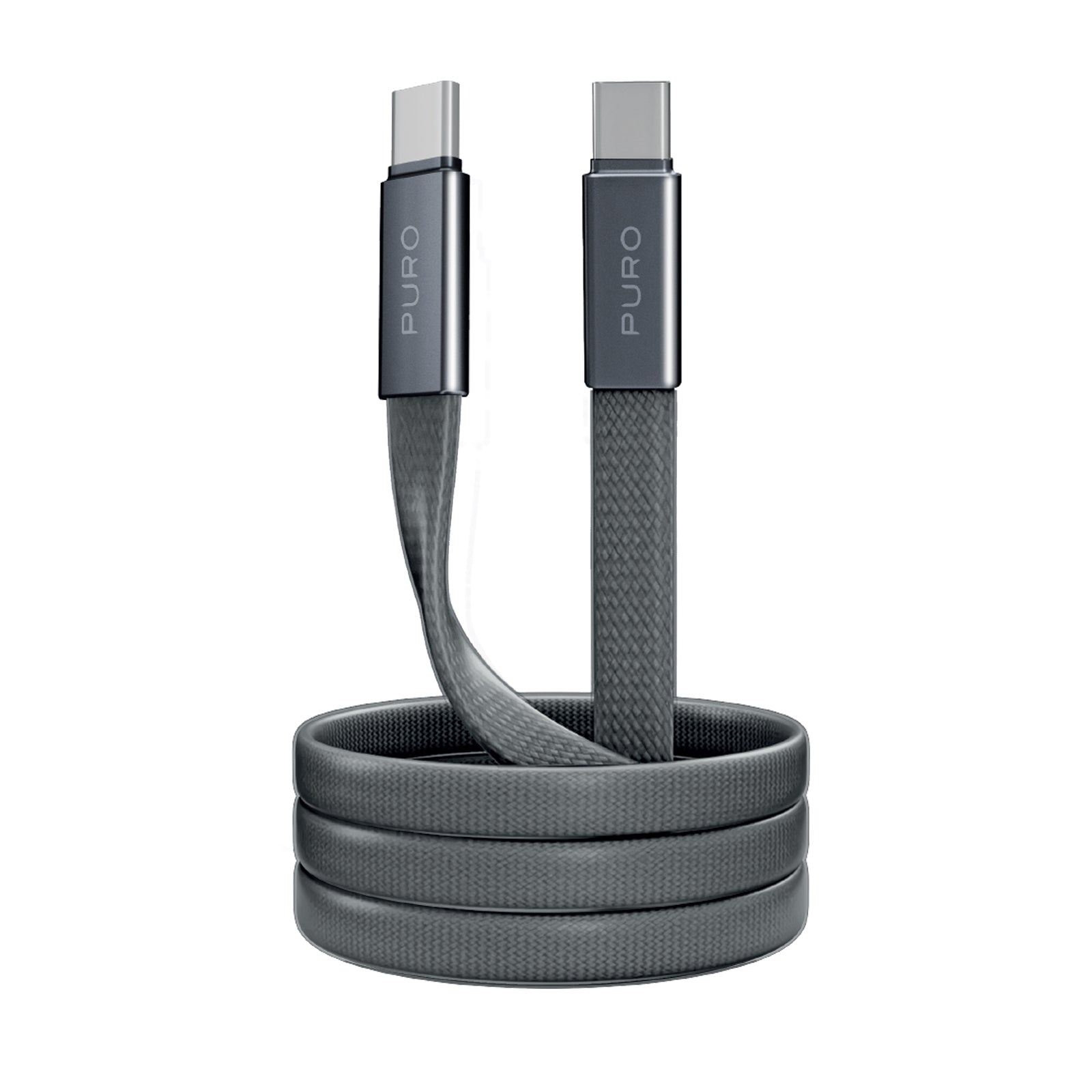 Cavo slim in tessuto intrecciato, da USB-C 2.0 a USB-C 2.0, 1m