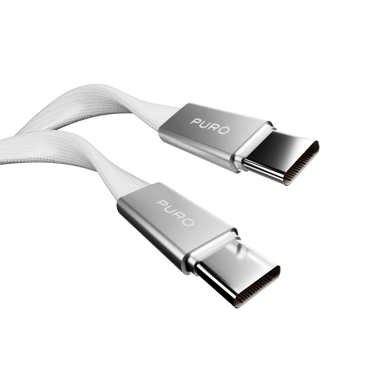 Cavo slim in tessuto intrecciato, da USB-C 2.0 a USB-C 2.0, 1m