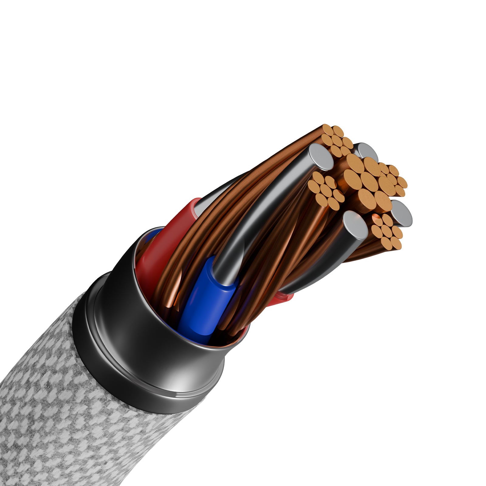 Câble magnétique à enroulement USB-C vers USB-C, 1m