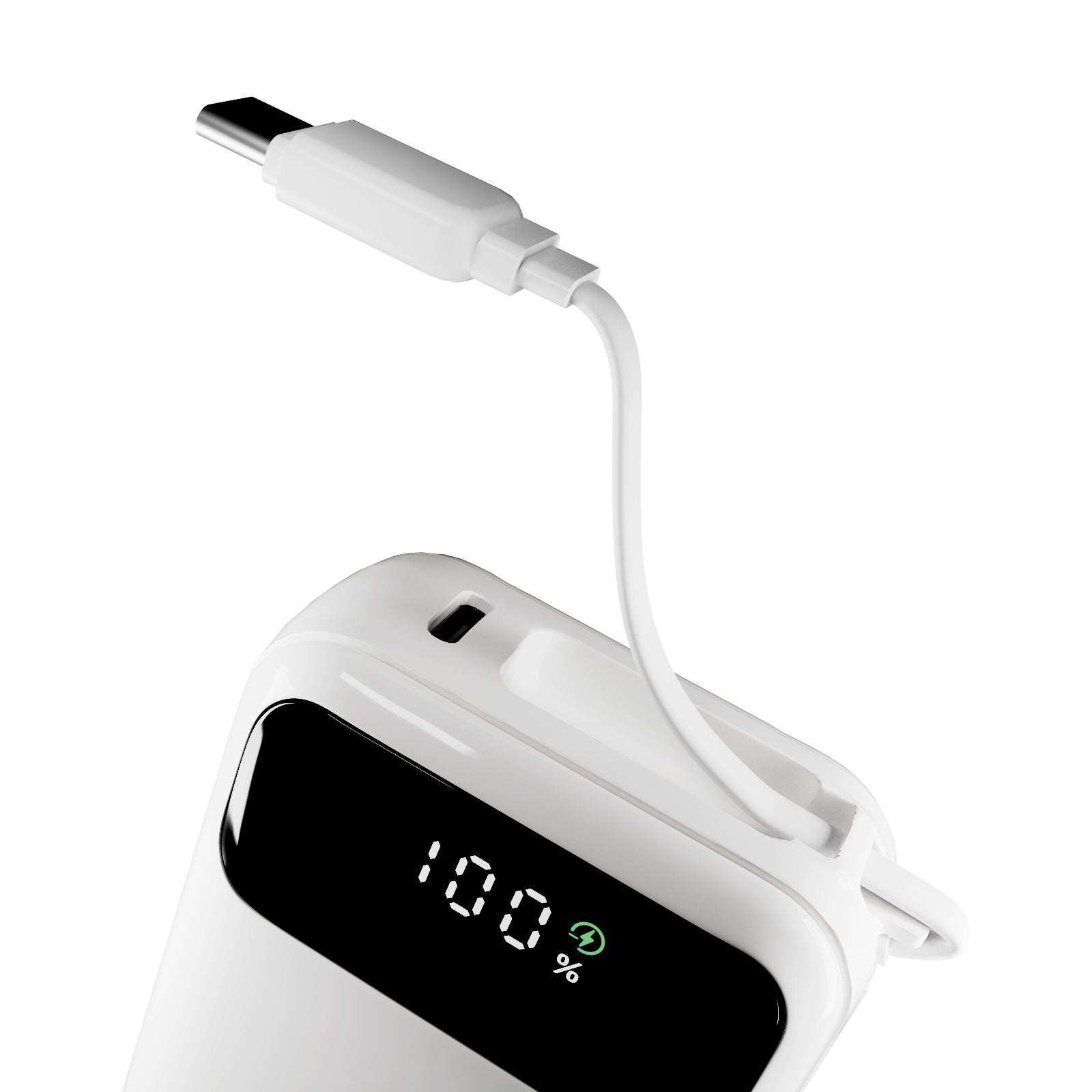 Power bank 10000 mAh 20W LCD Power Duo 10, con cavi integrati e display