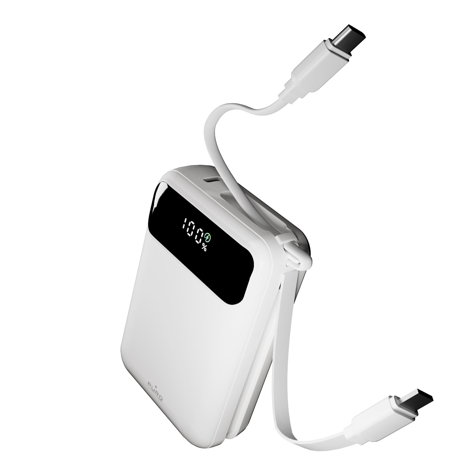 Power bank 20000 mAh 45W con display LCD e cavi integrati