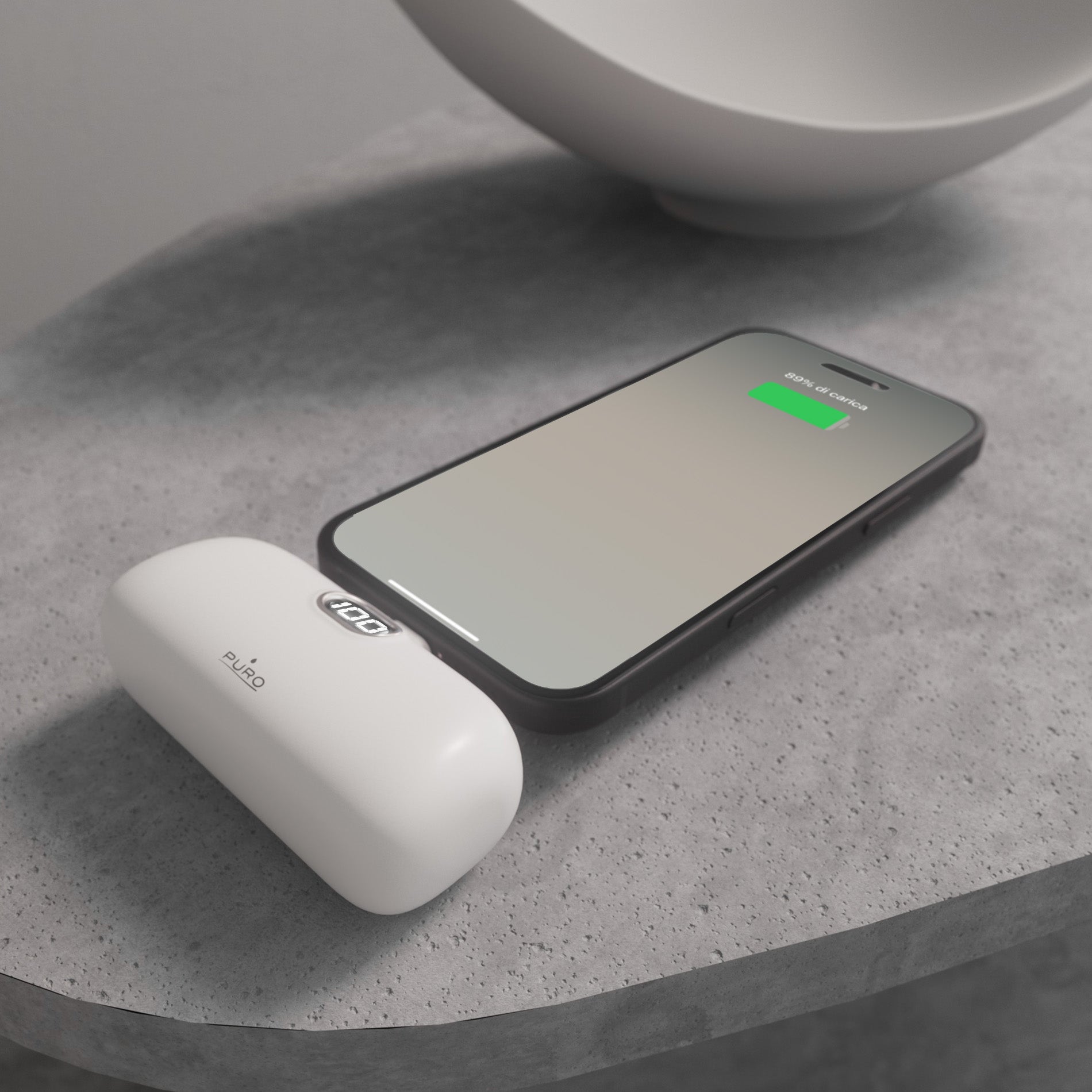 Power Bank 5000mAh USB-C con connettore integrato Plug 5