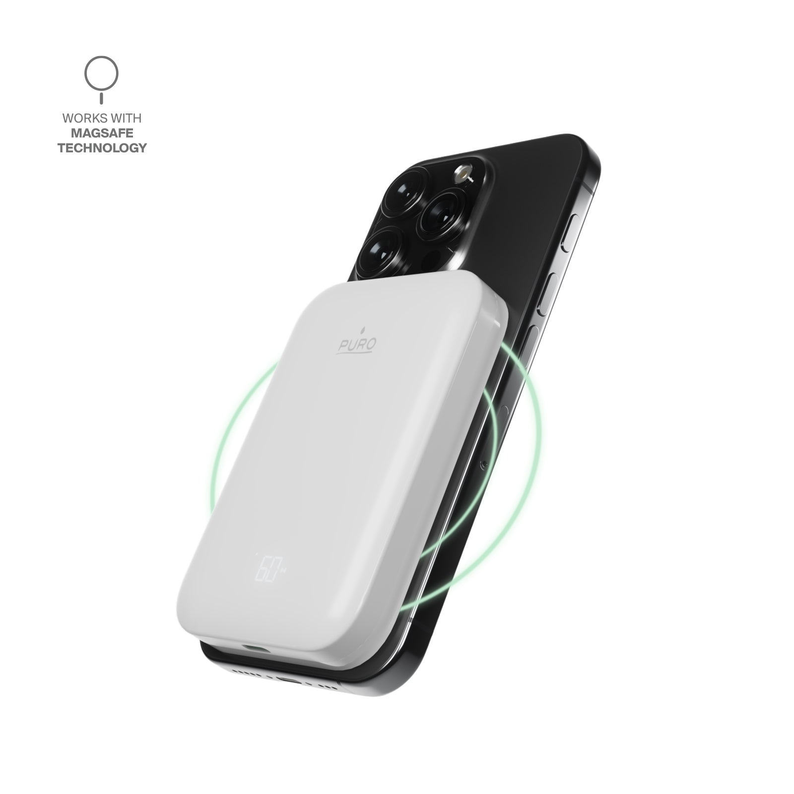 Power Mag compatibile MagSafe 5000 mah con display LCD
