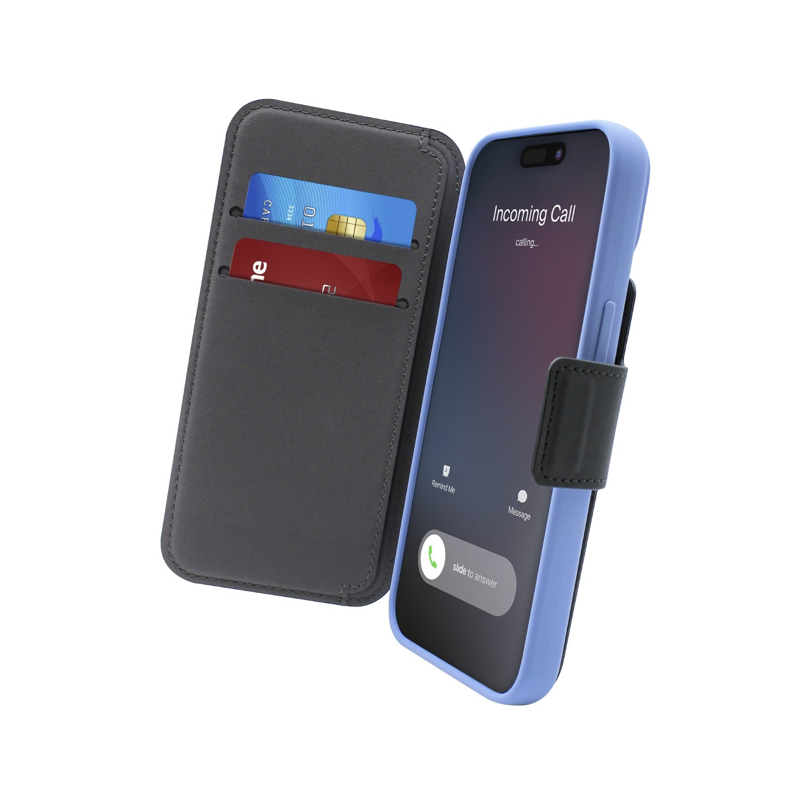 Étui Magnétique IPhone 13 Compatible MagSafe Avec Portefeuille RFID - Cuir Transparent Anti-choc
