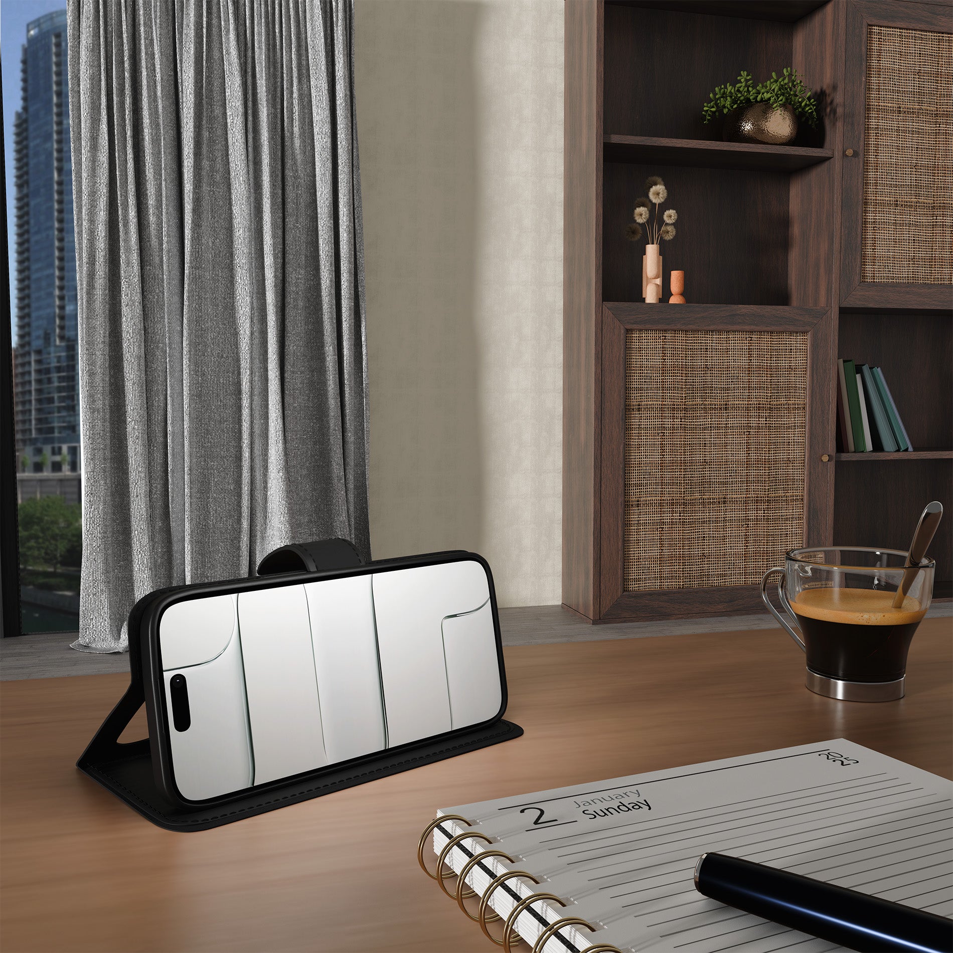 Étui portefeuille avec support pour iPhone Air