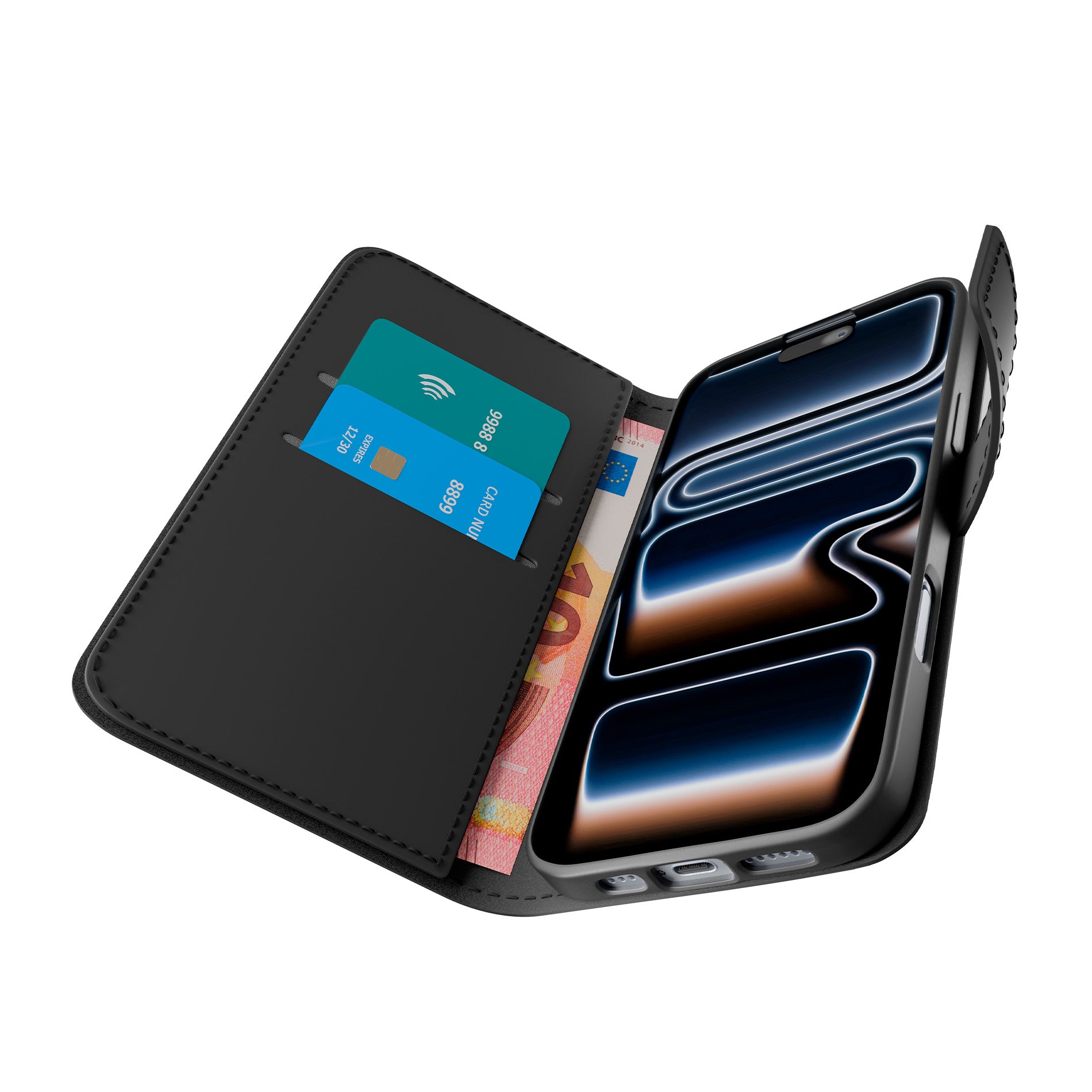 Custodia Wallet Stand per iPhone 17 Pro