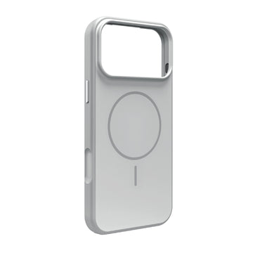 Coque bicolore Blend Mag pour iPhone 18 Pro/17 Pro compatible MagSafe, avec finition douce au toucher et boutons effet métallisé – Soft Cloud