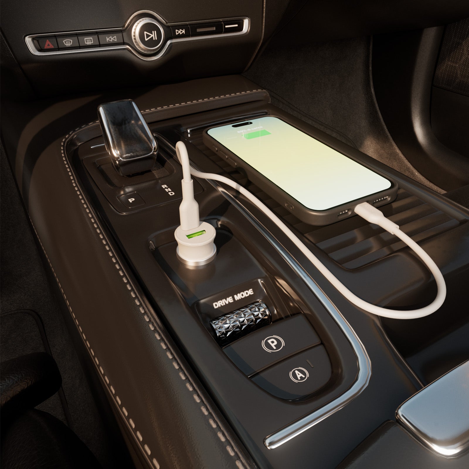 Caricabatterie da auto Pro Lite con 1 porta USB-A e 1 porta USB-C