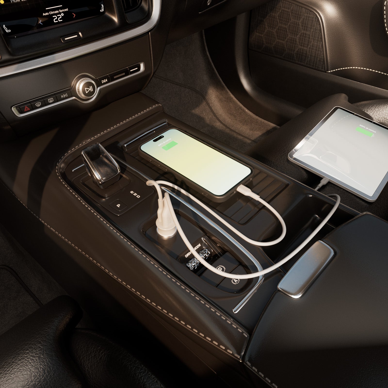 Caricabatterie da auto Pro Lite con 1 porta USB-A e 1 porta USB-C