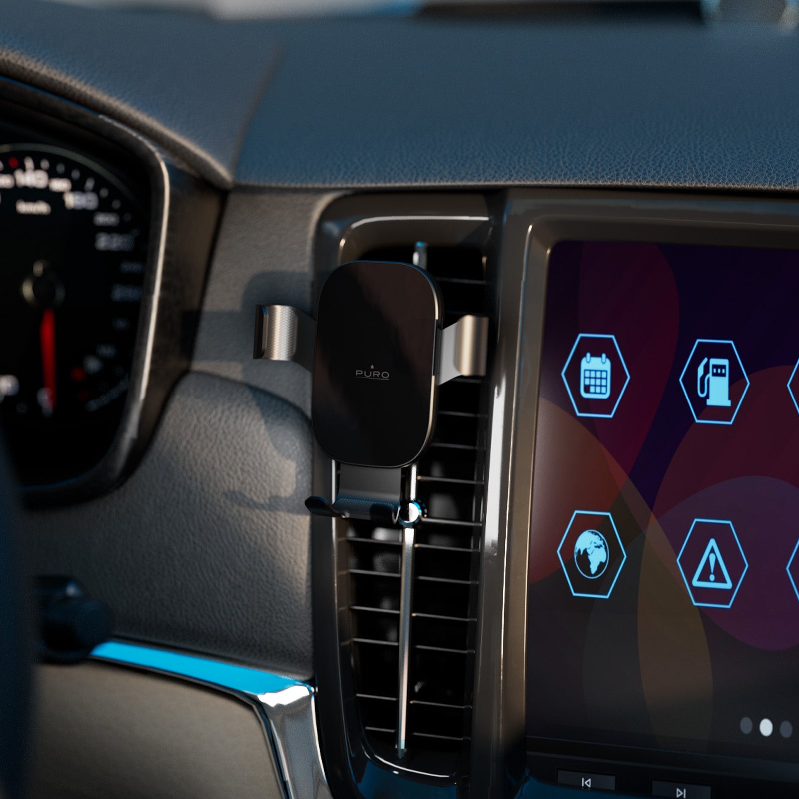 Supporto da auto Gravity Lite con chiusura automatica a gravità