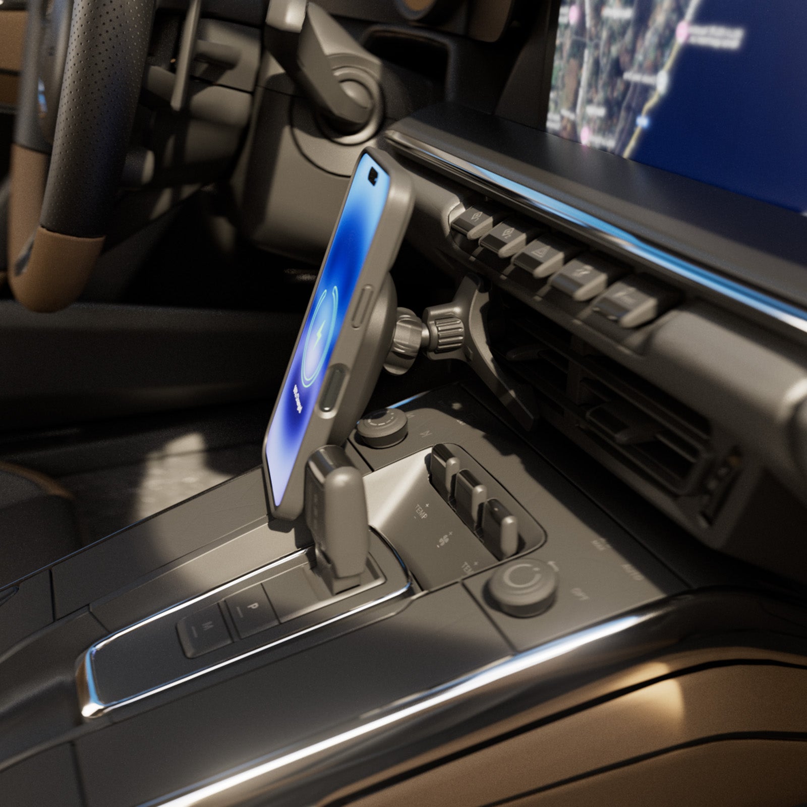 Support de voiture magnétique avec recharge sans fil Qi2 Power Mag Holder
