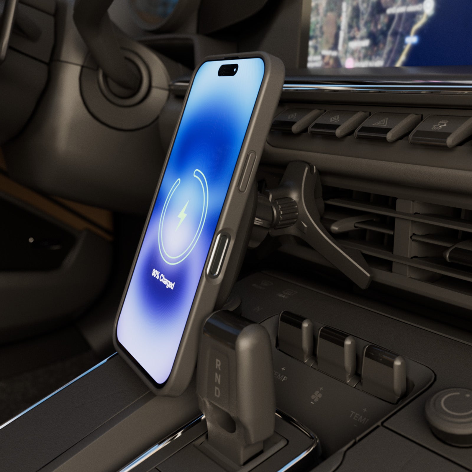 Support de voiture magnétique avec recharge sans fil Qi2 Power Mag Holder