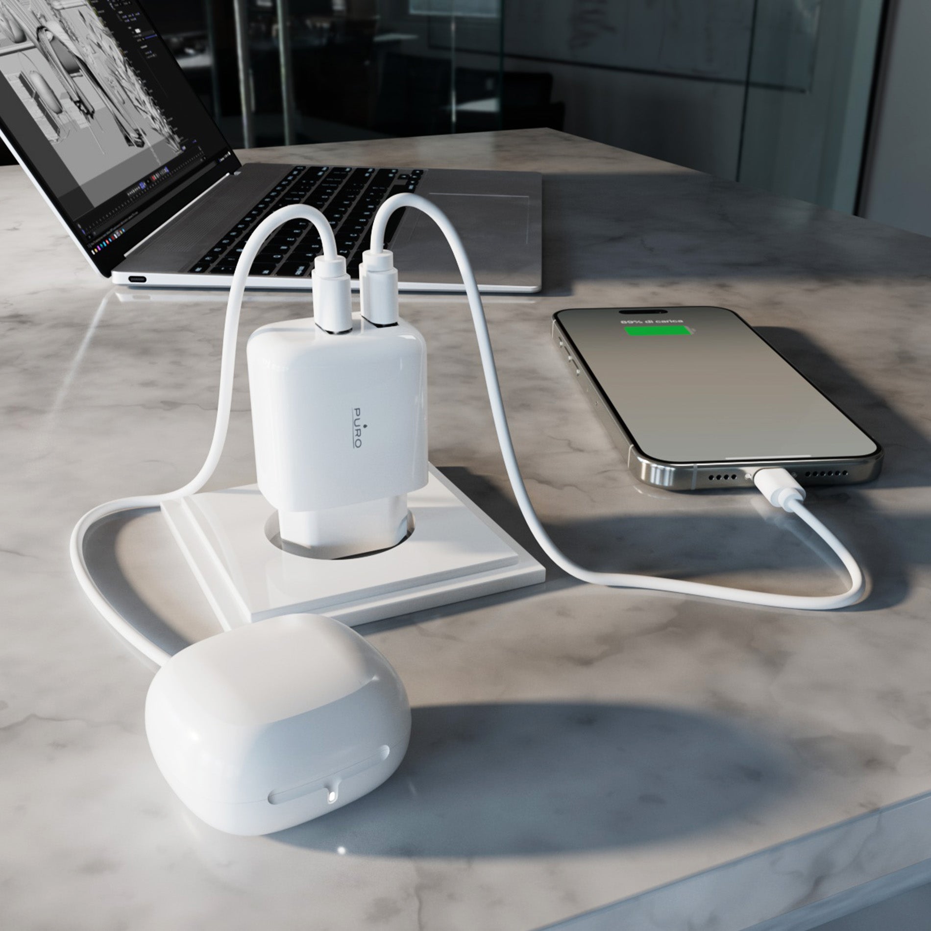 Caricabatterie Da Parete Pro Lite 2 USB-A, 10W