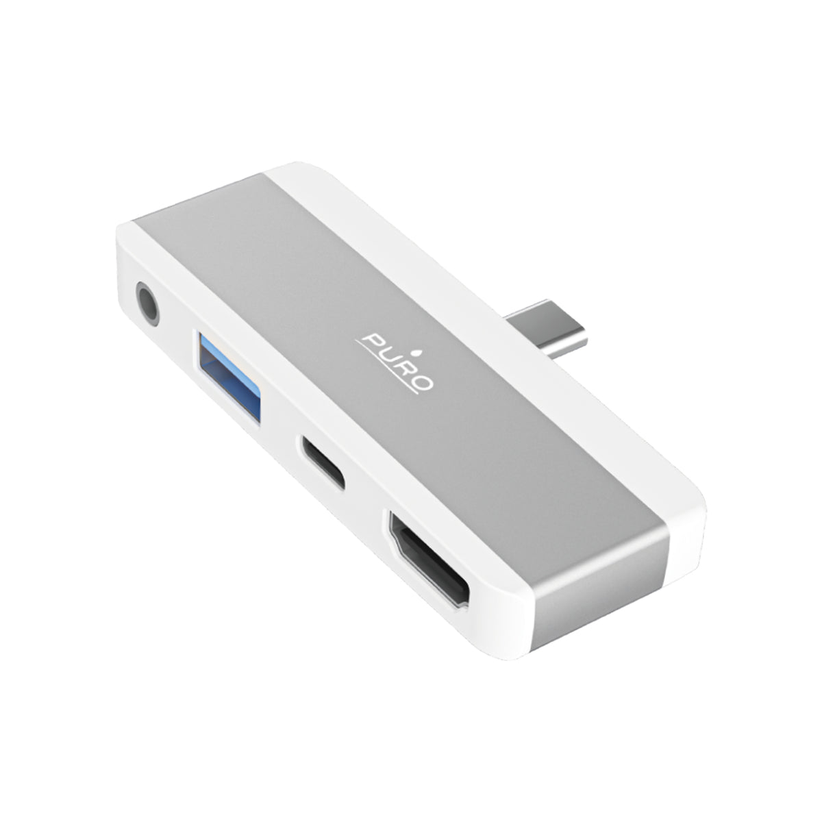Hub USB-C 4-en-1 avec port HDMI 4K pour smartphones, tablettes et ordinateurs portables