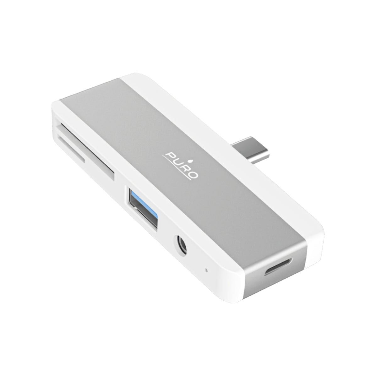 Hub USB-C 5-en-1 avec emplacements SD et microSD pour smartphones, tablettes et ordinateurs portables