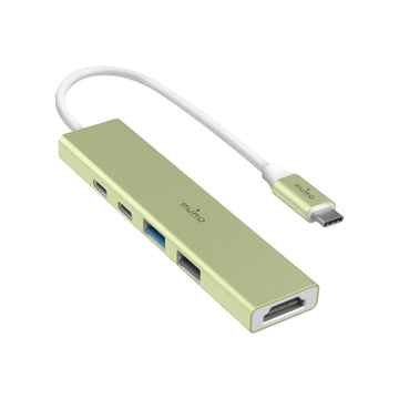 5-in-1 USB-C 3.2 hub with 4K HDMI port for MacBook Neo, tablets and laptops – Lemon Sour
