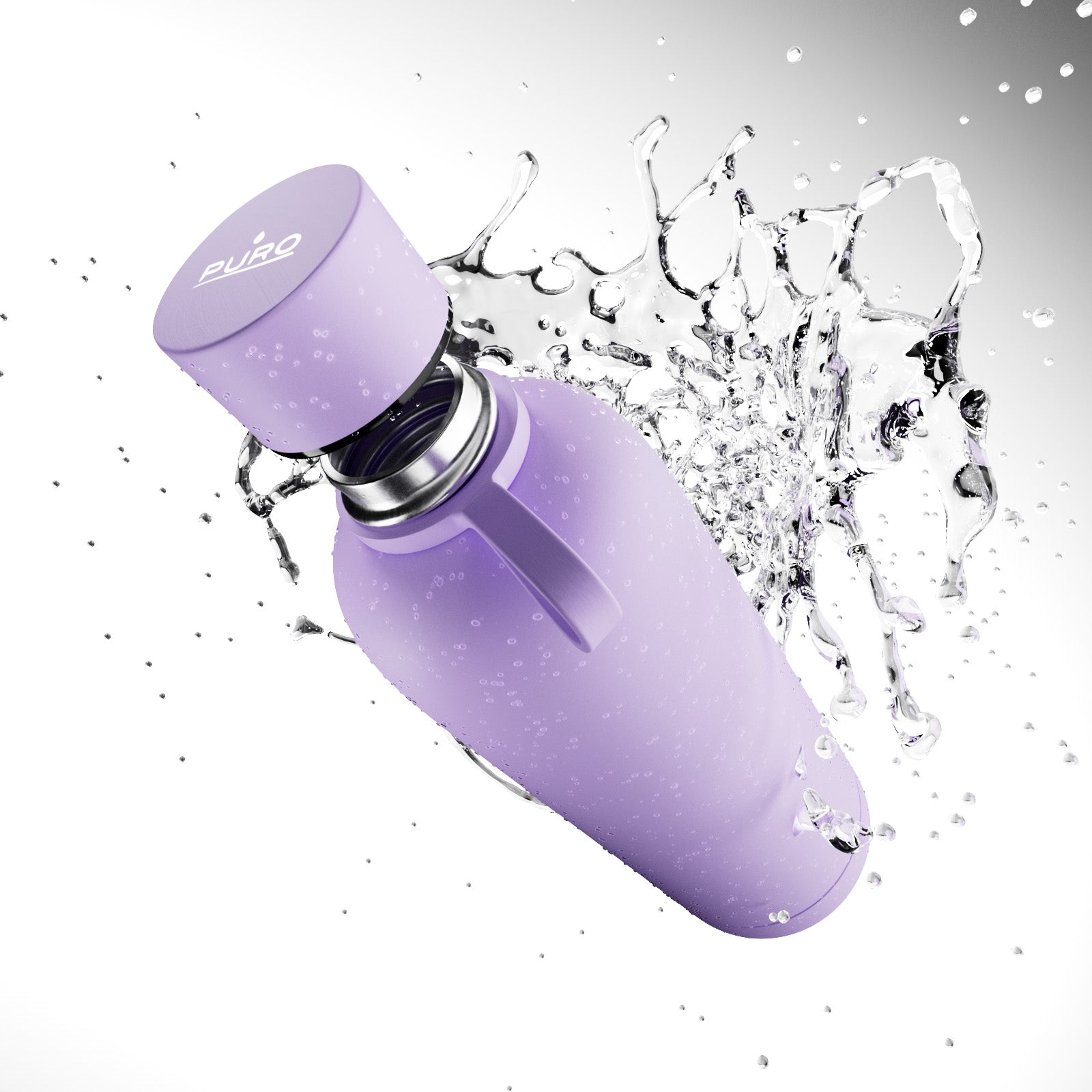 Borraccia termica ermetica “Hydro 7” da 750ml, in acciaio inossidabile, effetto soft-touch