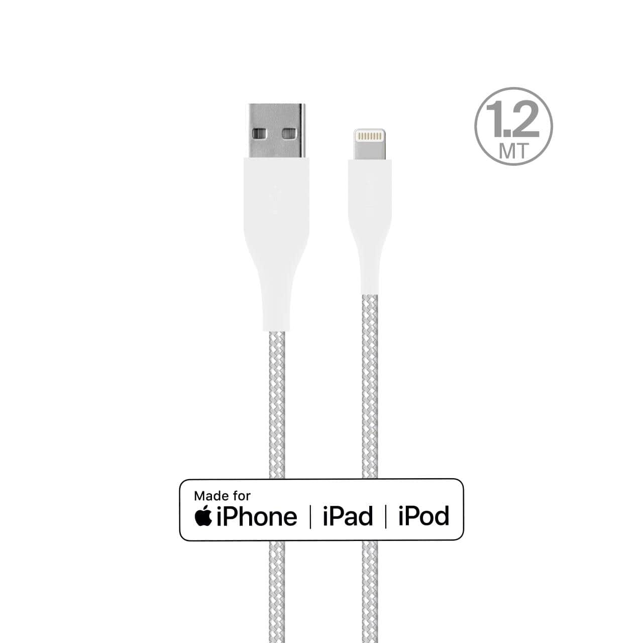 Cavo di ricarica e sincronizzazione Fabrik Ultra-Strong 12W da USB-A a Lightning 1,2 metri