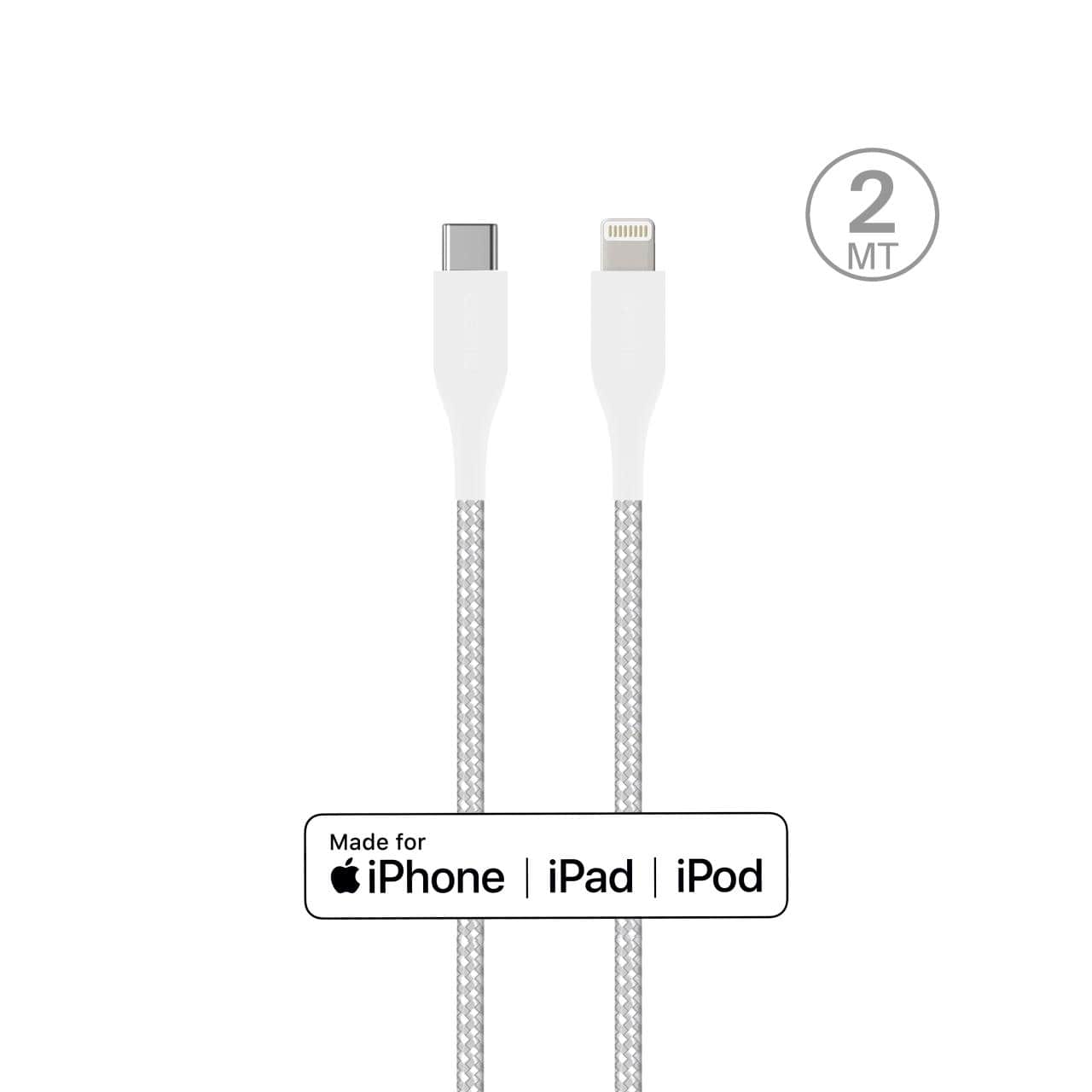 Cavo di ricarica e sincronizzazione Fabrik Ultra-Strong 20W da USB-C a Lightning 2 M
