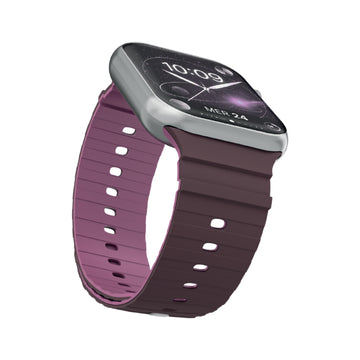 Blend Two-Tone Silicone Replacement Band for Apple Watch – Deep Cherry