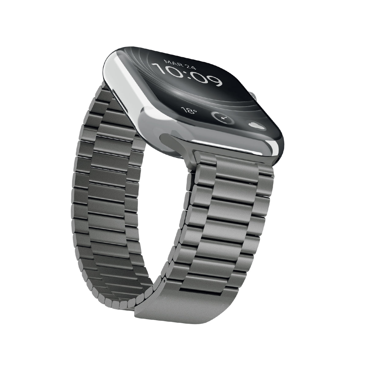 Bracelet de remplacement Matrix en acier inoxydable avec fermeture magnétique pour Apple Watch 38/40/41/42 mm