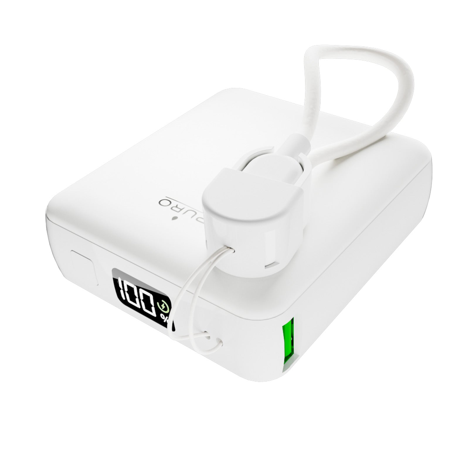 Power Bank 10000 mAh con cavo USB-C e display LCD