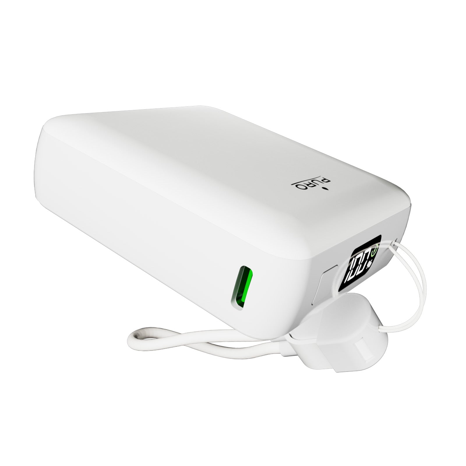 Power Bank 10000 mAh con cavo USB-C e display LCD