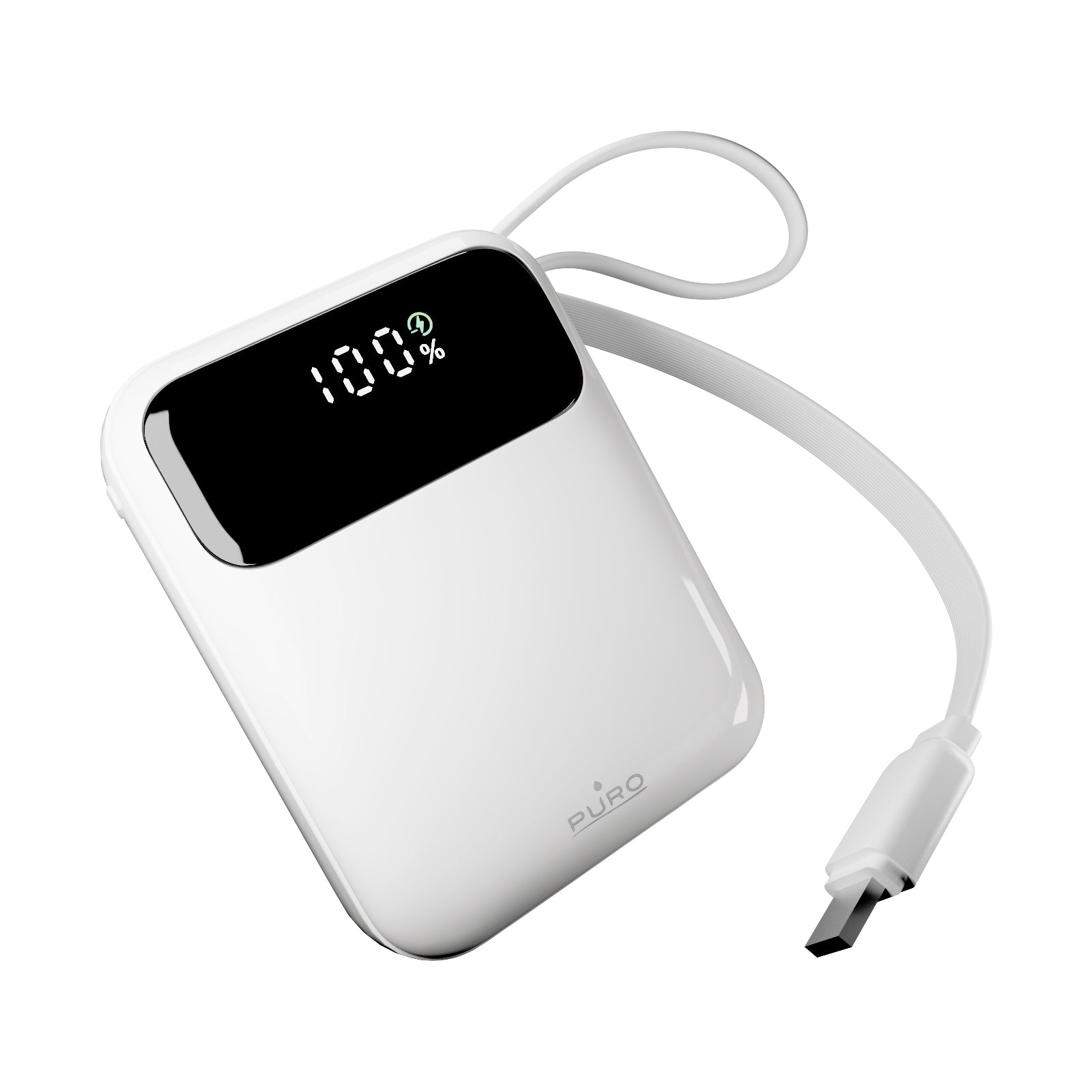 Power bank 10000 mAh 20W LCD Power Duo 10, con cavi integrati e display