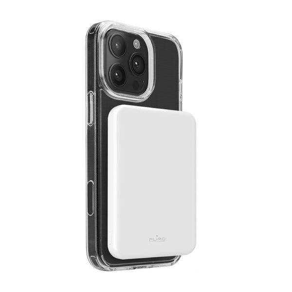 Batterie Externe Qshell 6000 MAh Avec Chargeur Sans Fil Qi Intégré - Blanc - Powerbank 2-en-1