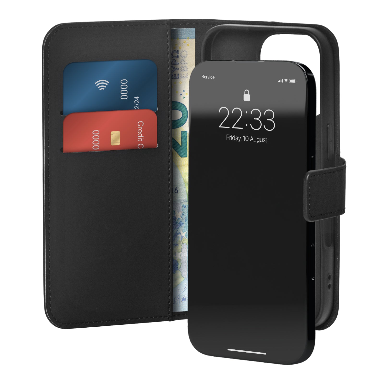 Custodia Wallet Stand per iPhone 16 Pro