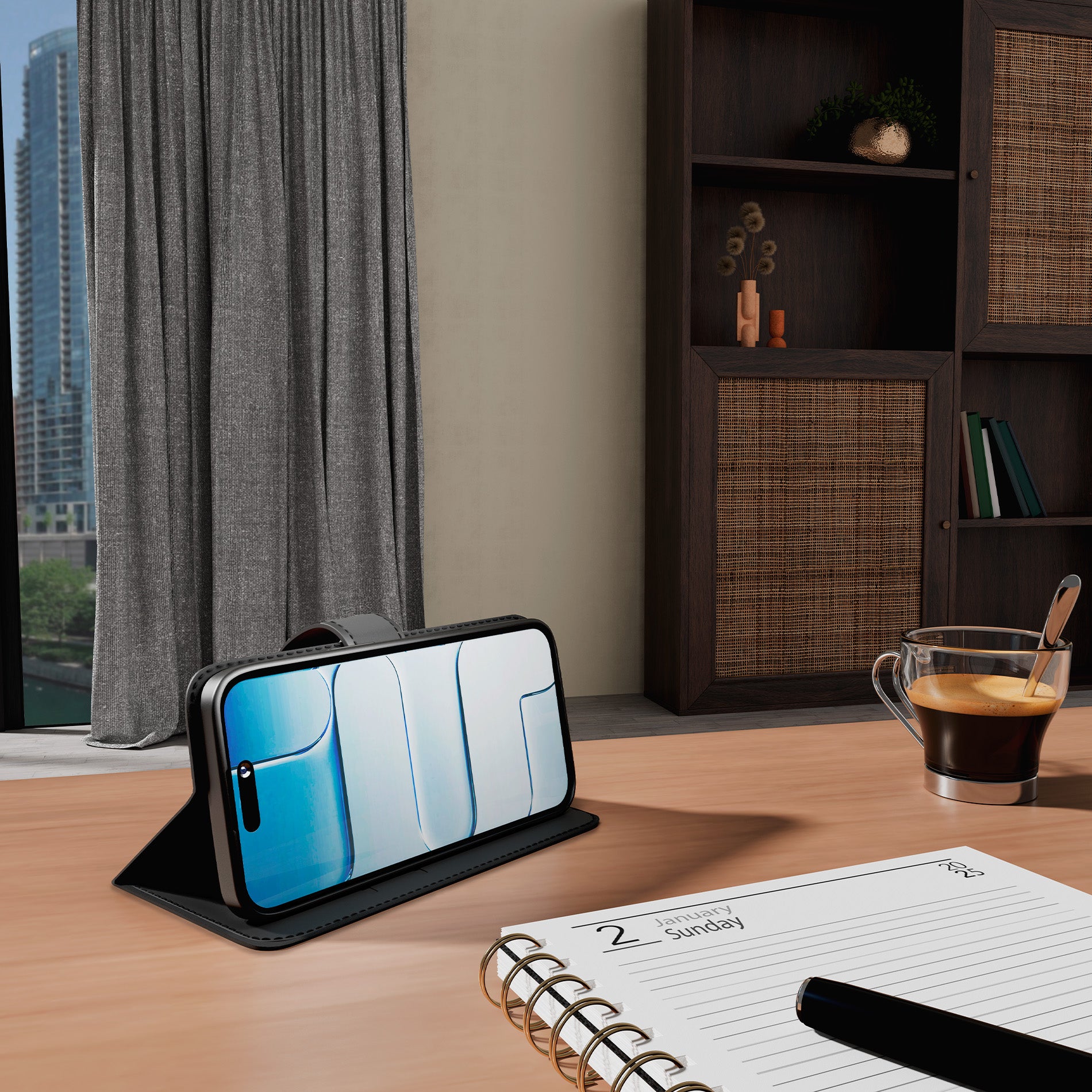 Wallet Stand Case for iPhone 17