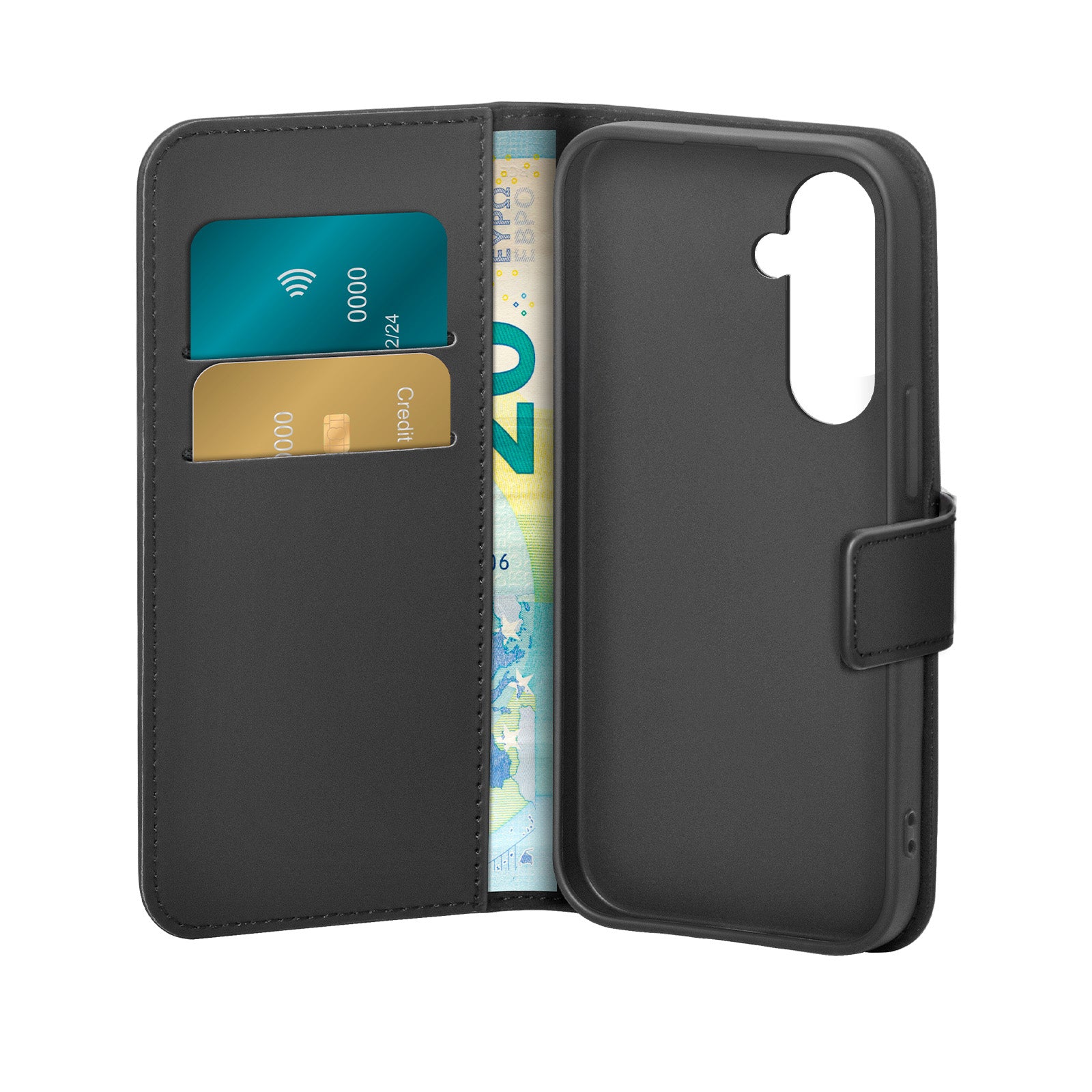 Étui portefeuille avec support pour Samsung Galaxy S25+