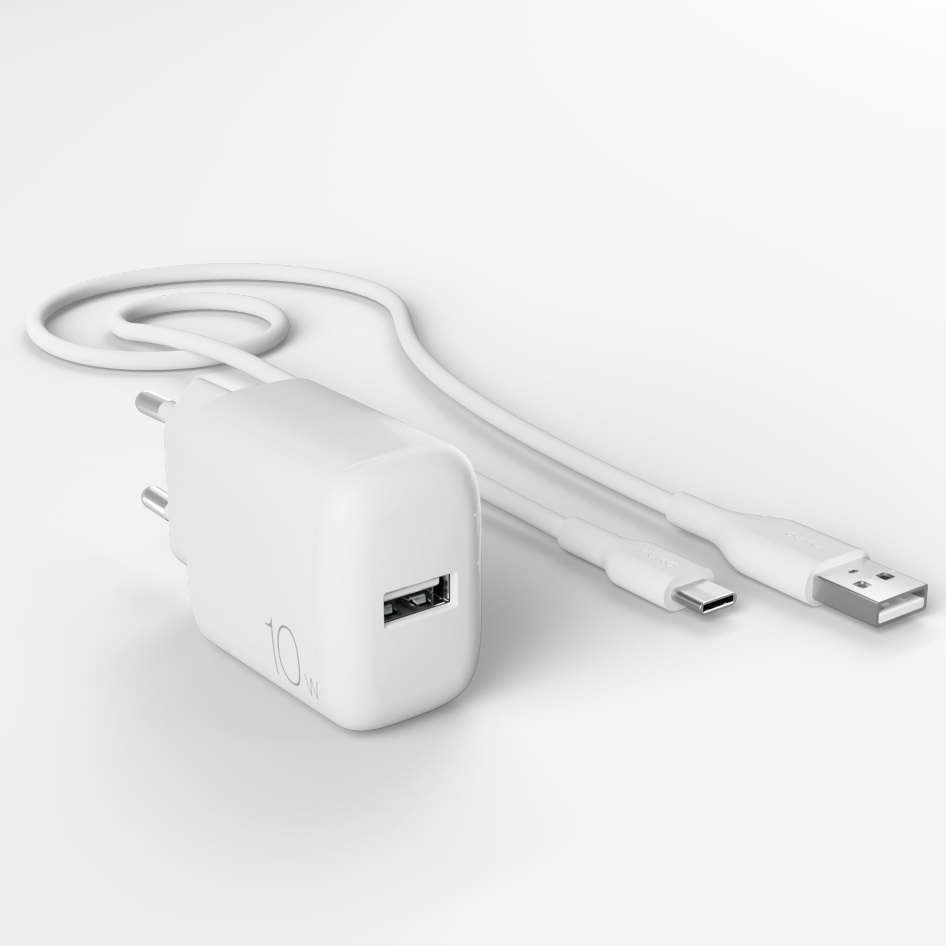 Kit Energia: Caricabatterie Pro Lite da 10W con porta USB-A + Cavo da USB-A a USB-C