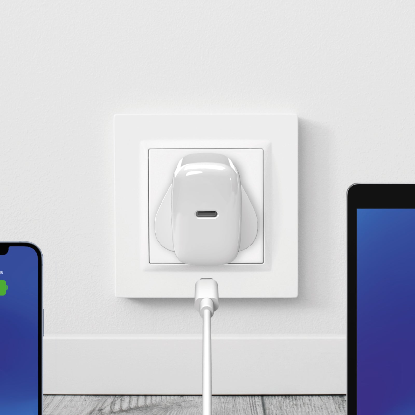 Caricabatterie da parete Nano con porta USB-C 20W UK
