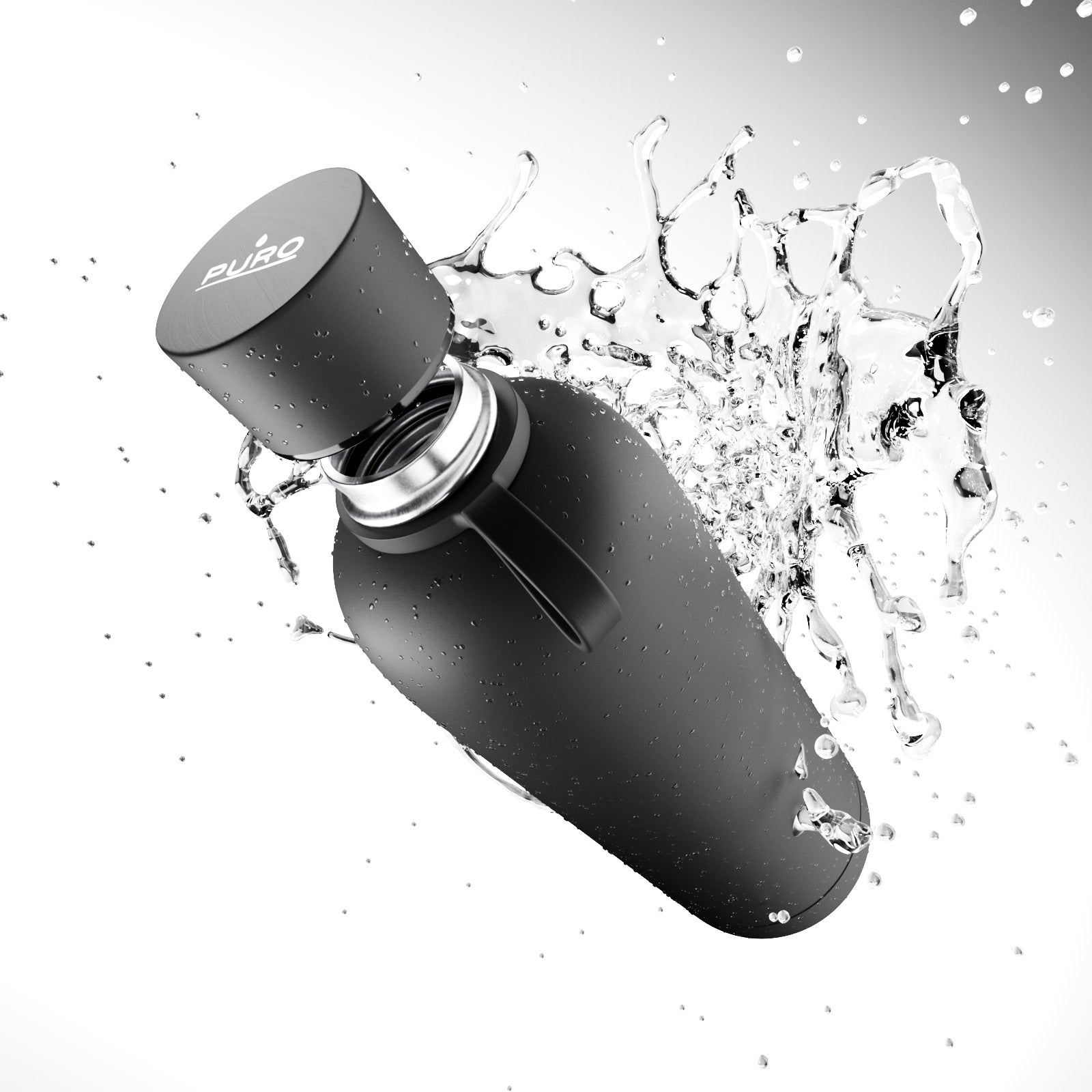 Borraccia “Hydro 10” termica ermetica da 1000ml, in acciaio inossidabile con finish soft-touch
