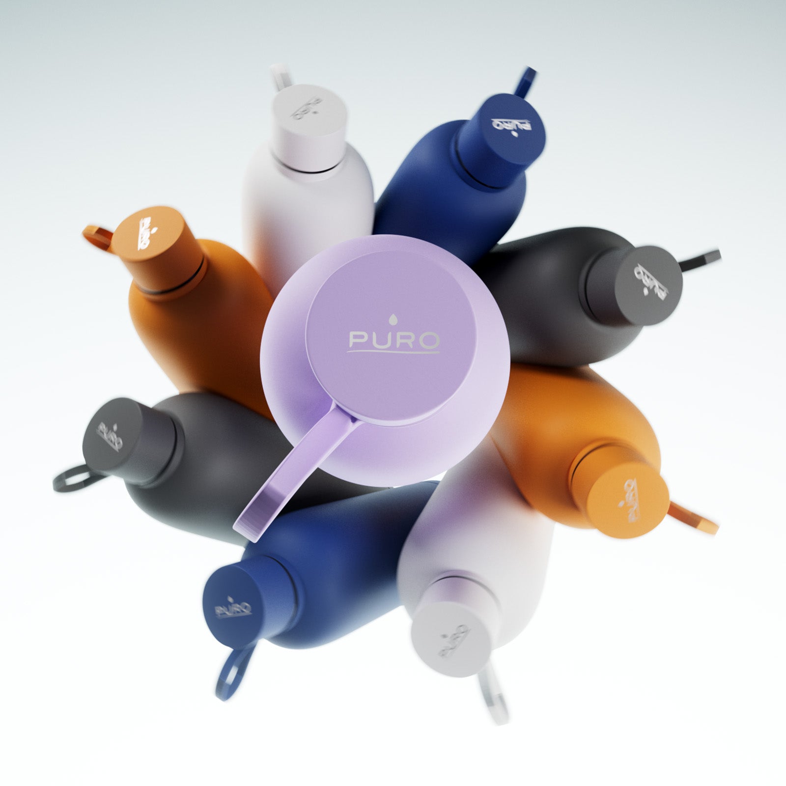 Borraccia termica ermetica “Hydro 7” da 750ml, in acciaio inossidabile, effetto soft-touch