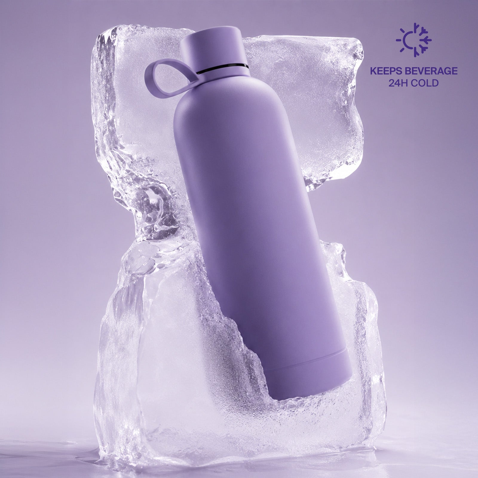 Borraccia termica ermetica “Hydro 7” da 750ml, in acciaio inossidabile, effetto soft-touch